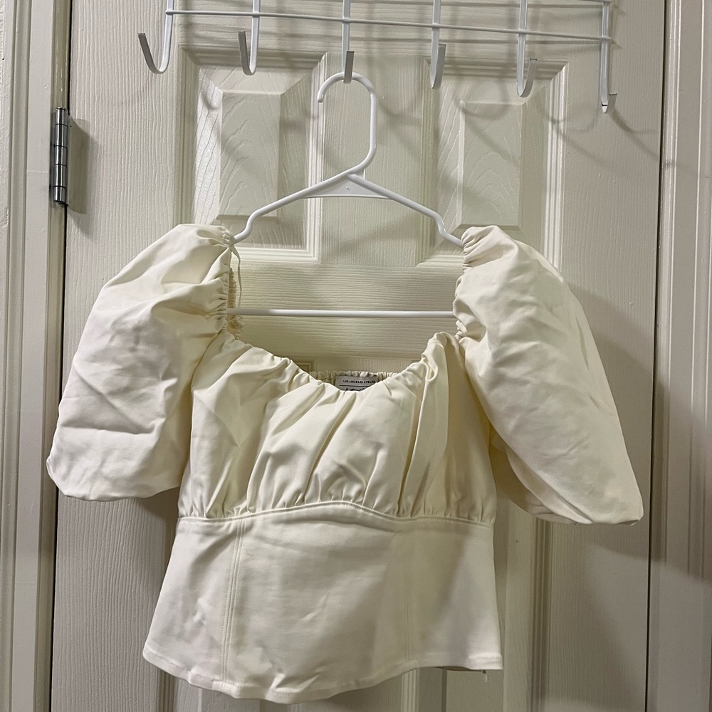 & Other Stories Cream Puff Sleeve Blouse
